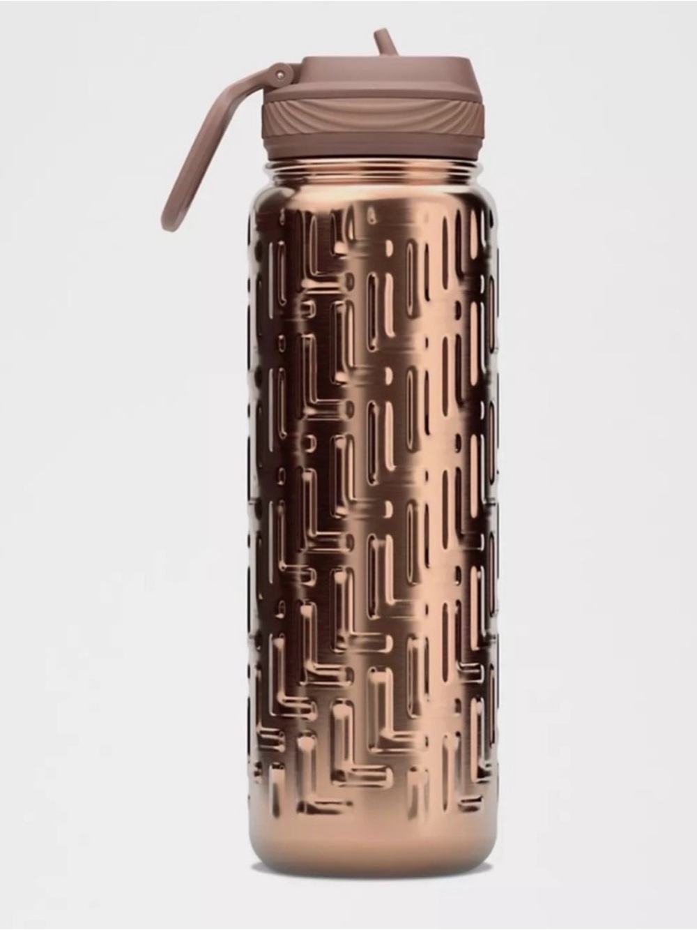 lululemon athletica Rose Gold Insulated Bottle with Straw Lid